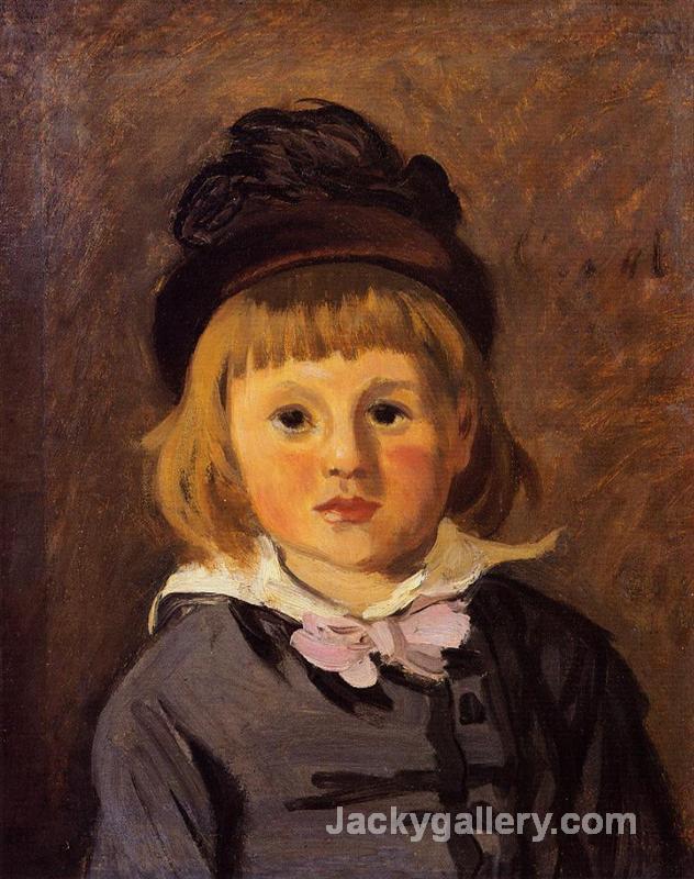 Portrait of Jean Monet Wearing a Hat with a Pompom by Claude Monet paintings reproduction